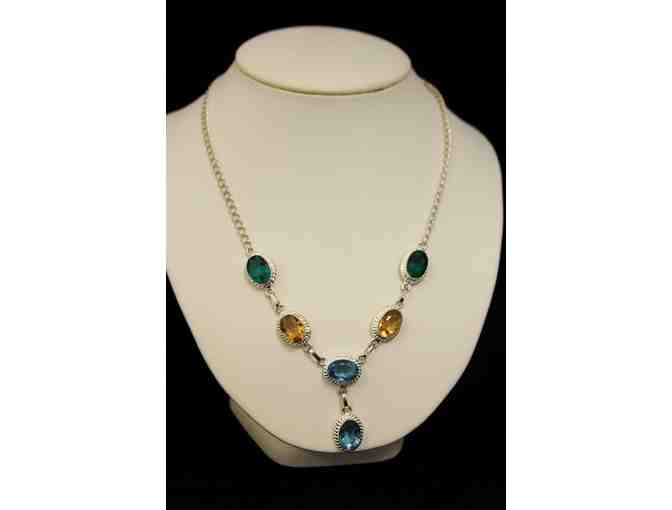 Citrine, Emerald and Topaz Necklace