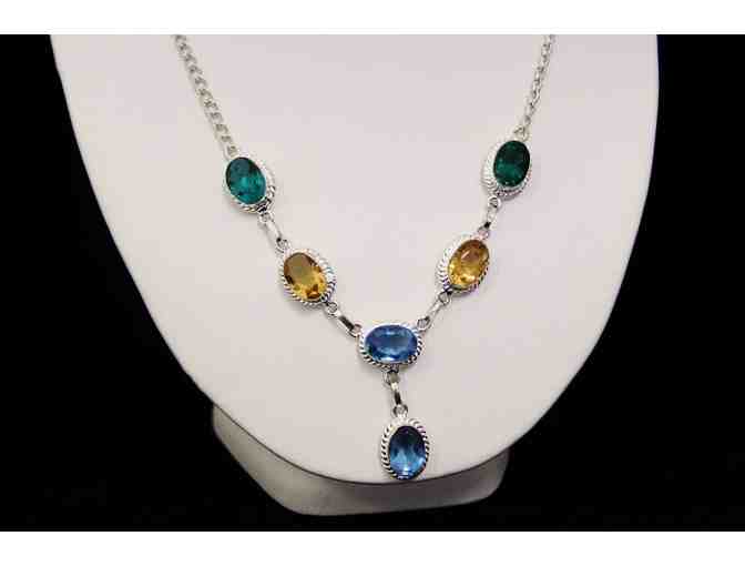 Citrine, Emerald and Topaz Necklace