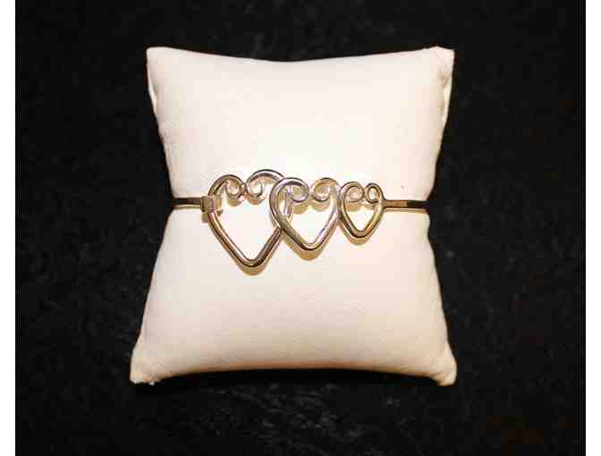 Argentium Sterling Silver Heart Bracelet