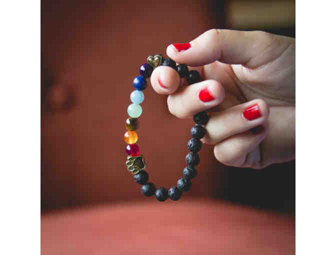 Lava Bead Rainbow Bridge Bracelet and Elegant Heart Mug