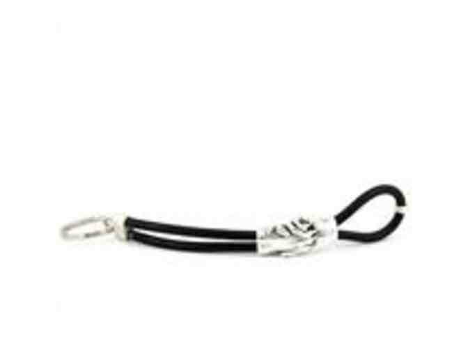 Hand and Paw Project Black Leather Bracelet and Key Chain