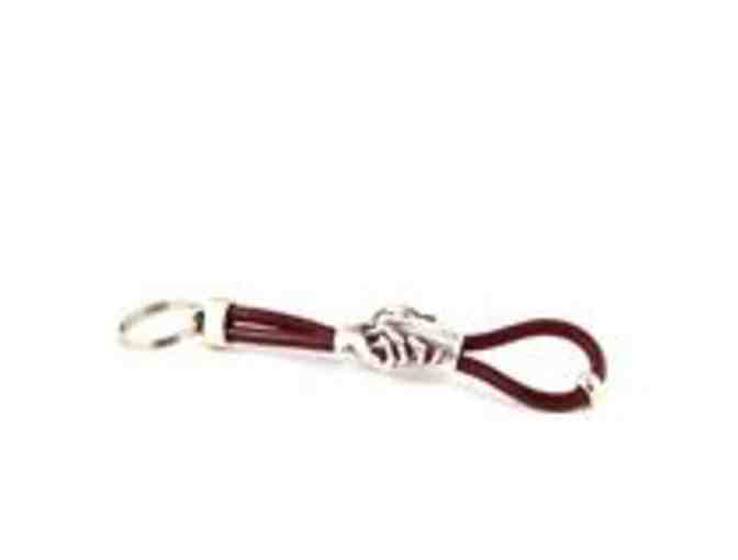 Hand and Paw Project Bordeaux Leather Bracelet and Key Chain