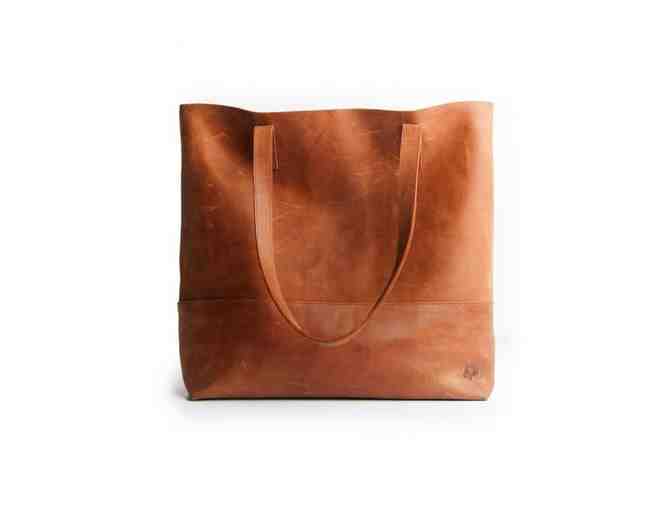 FashionABLE Mamuye Handcrafted Leather Tote in Cognac