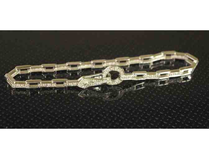 14k White Gold and Diamond Bracelet