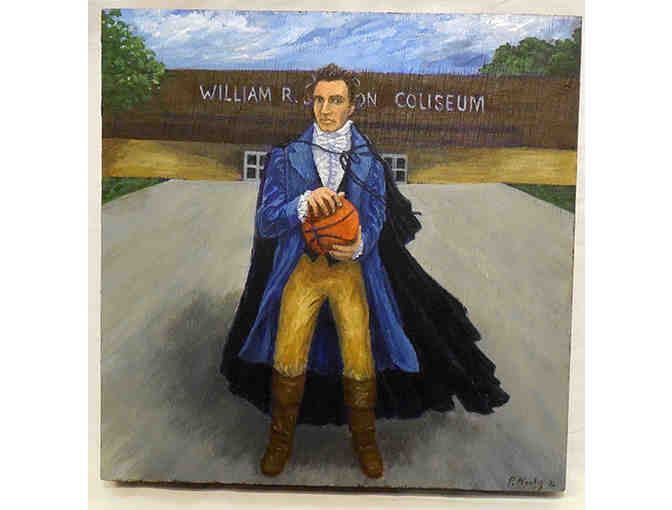 Stephen F. Austin and Basketball 12x12 by Pam Neely