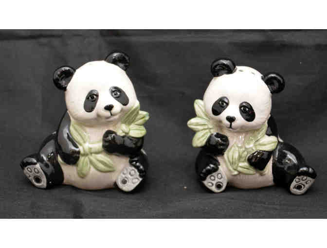 Lot of Three- Panda Pitcher and Salt and Pepper Shakers
