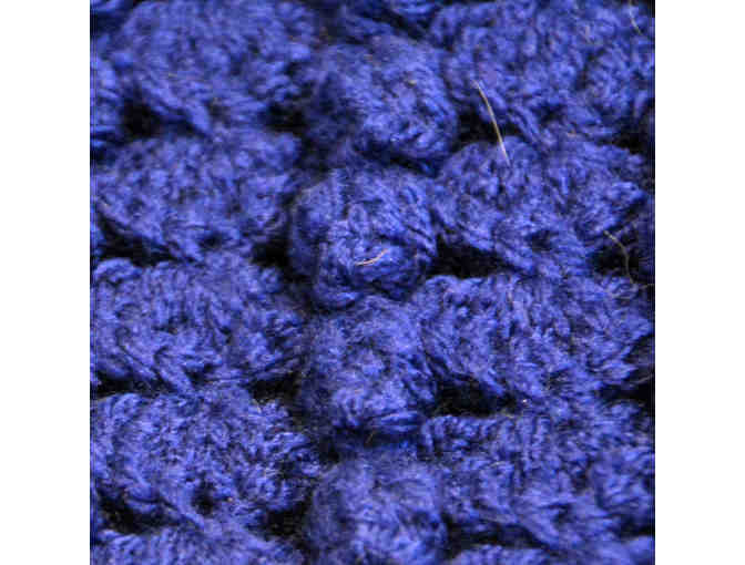Crocheted Collar Shawl or Infinity Scarf- Dark Blue