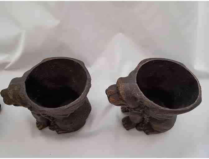 Pair Heavy Gargoyle Containers/Planters/Vases/Bookends
