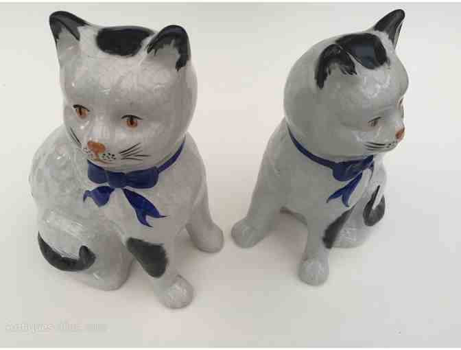 Pair of Vintage Staffordshire Cats