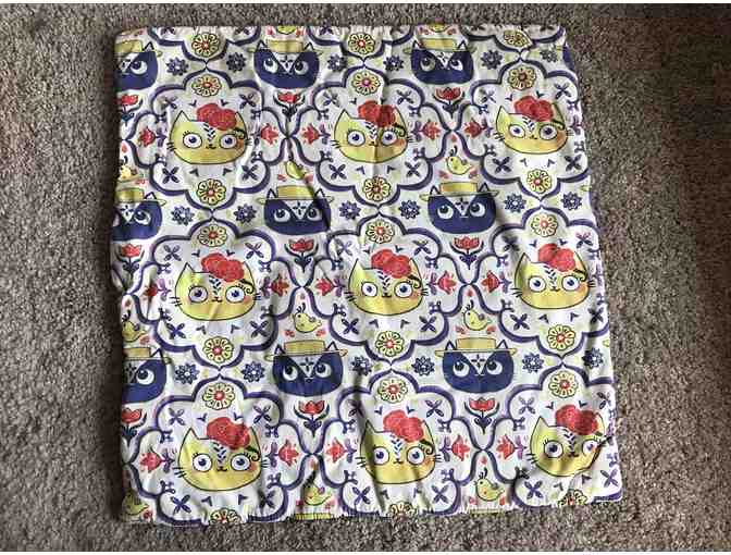 Nip Mat - White with Yellow and Blue Cats