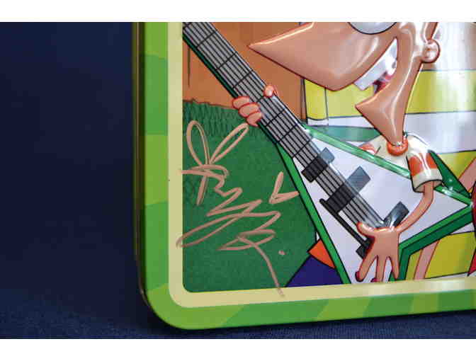 Phineas and Ferb Tin Lunchbox signed by Ashley Tisdale