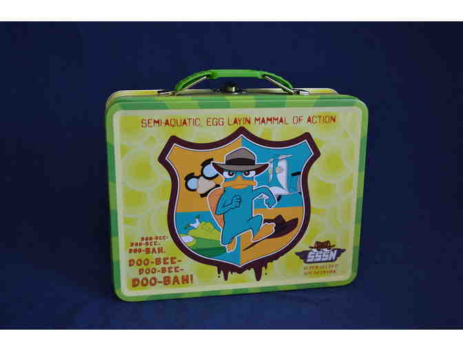 Phineas and Ferb Tin Lunchbox signed by Ashley Tisdale