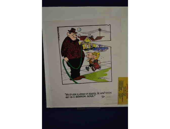 Dennis the Menace Limited Edition Cel - Mr. Wilson is Afraid of Heights
