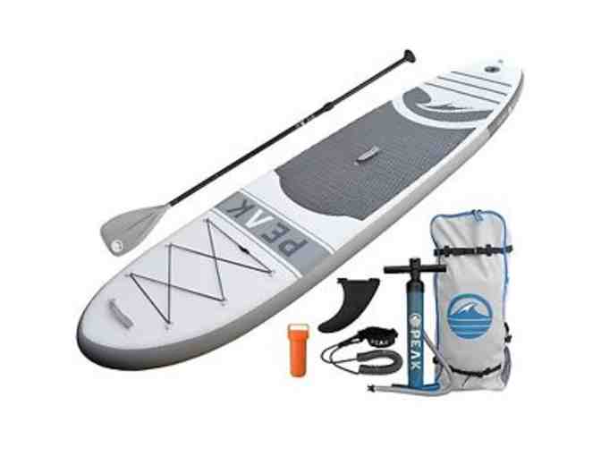 Set of 2 PEAK Inflatable Stand Up Paddle Boards with Adjustable Paddle & Travel Backpack