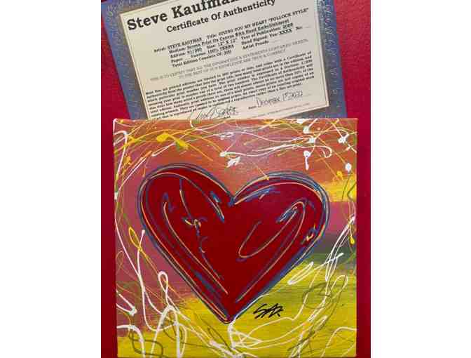 'Giving you my Heart Pollock Style' Steve Kaufman Pop Art