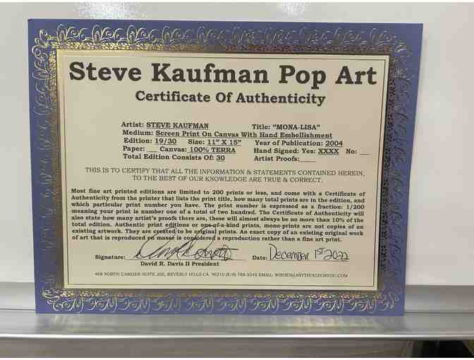 Mona Lisa Steve Kaufman Pop Art