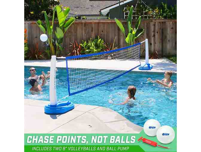 GoSports Splash Net PRO Pool Volleyball Net Includes 2 Water Volleyballs and Pump