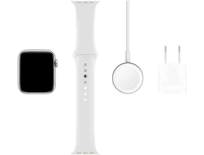 Apple Watch Series 5 (GPS, 44mm) - Silver Aluminum Case with White Sport Band