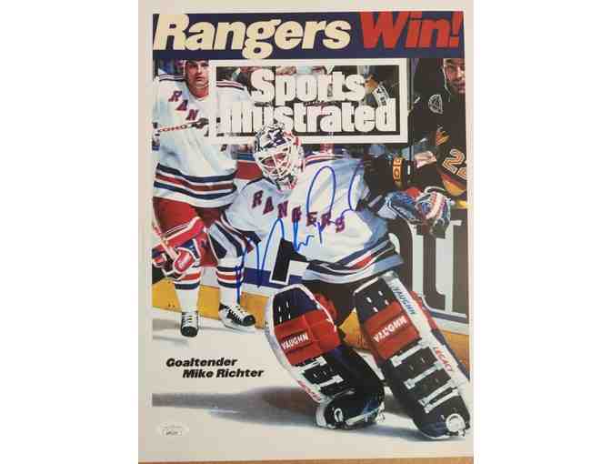 NY Rangers Mike Richter Autographed Sports Illustrated Framed 8x10 Photo - Photo 1