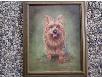 Tama, the Yorkie Pup Painting