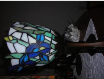 2 Iris Tiffany Style Votive Lamps