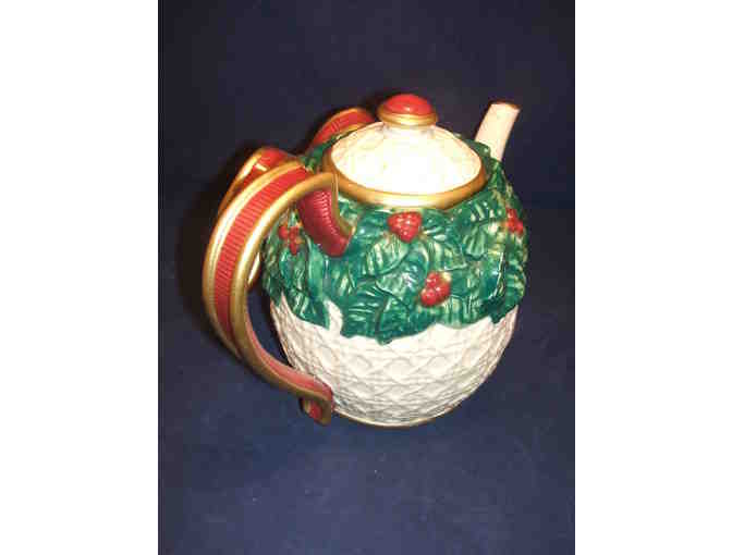 Fritz & Floyd Porcelain Holiday/Christmas Tea Pot