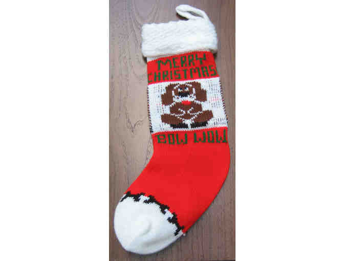 Knit Dog Christmas Stocking and dog toy