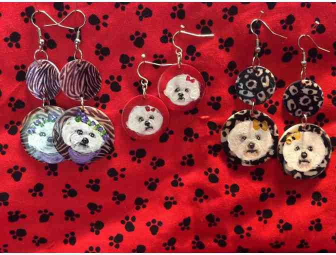 Three Pairs of Bichon Earrings - New!!