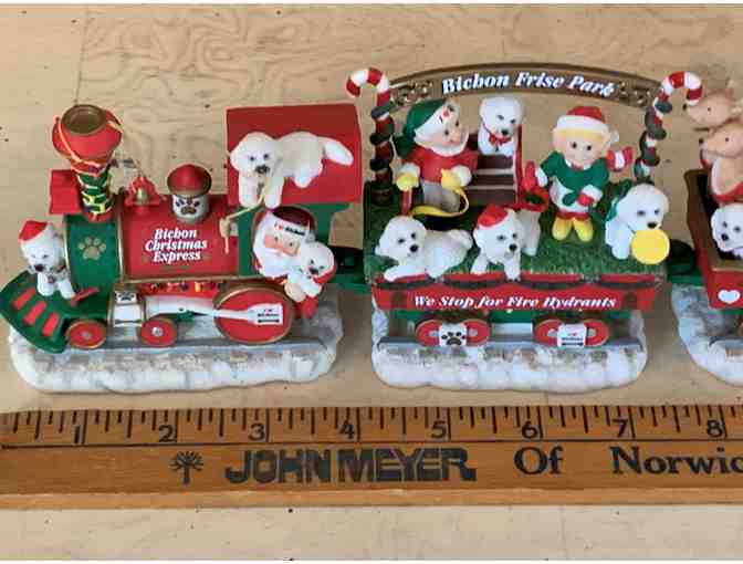 Danbury Mint Bichon Christmas Express train