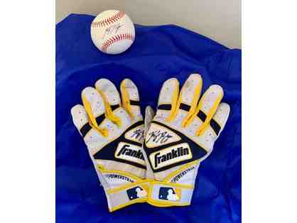 RYAN BRAUN autographed ball and batting gloves
