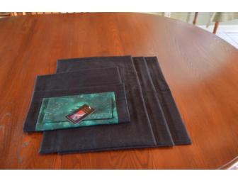 Set of 4 Emerald Green Batik Placemats