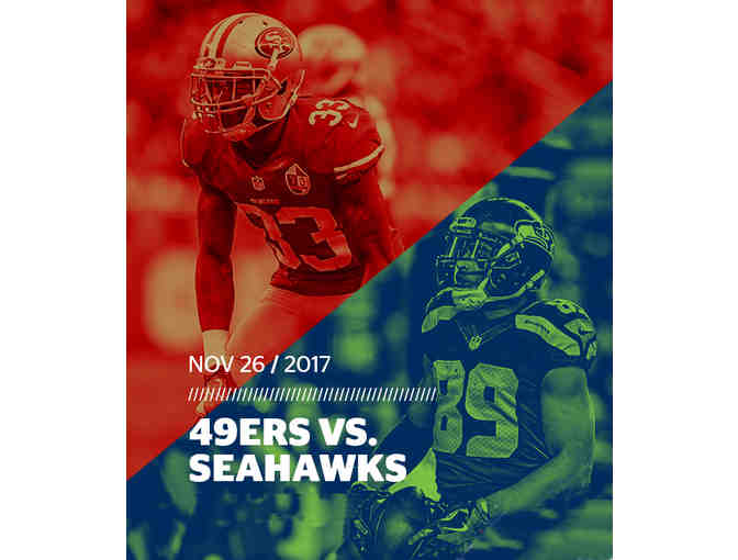 2 Tickets & Parking Pass to the 49ers v Seahawks