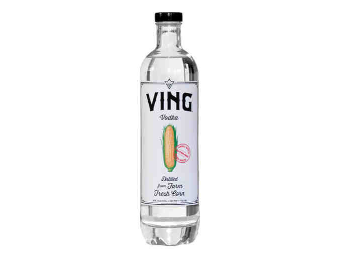 Two bottles of VING Vodka