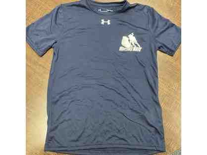 Youth Medium - Under Armour - Short Sleeve, dryfit t-shirt. Navy blue.