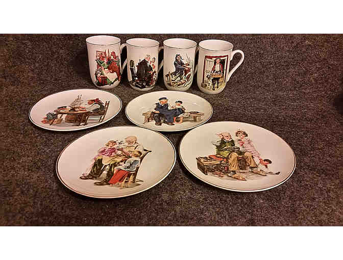 Museum Collection of Cups and Plates inspired by Norman Rockwell