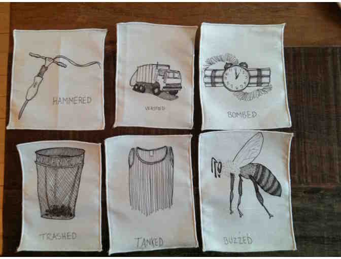 Mash Originals - Set of Bombed, Trashed, Tanked, Hammered, Wasted, Buzzed Cocktail Napkins