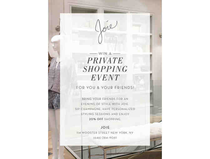 $200 Gift Card to Joie Soho Boutique & Private Shopping Event for You & Friends