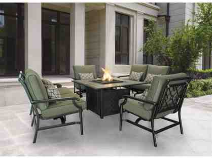 Outdoor 5pc Patio Set with Fire Pit