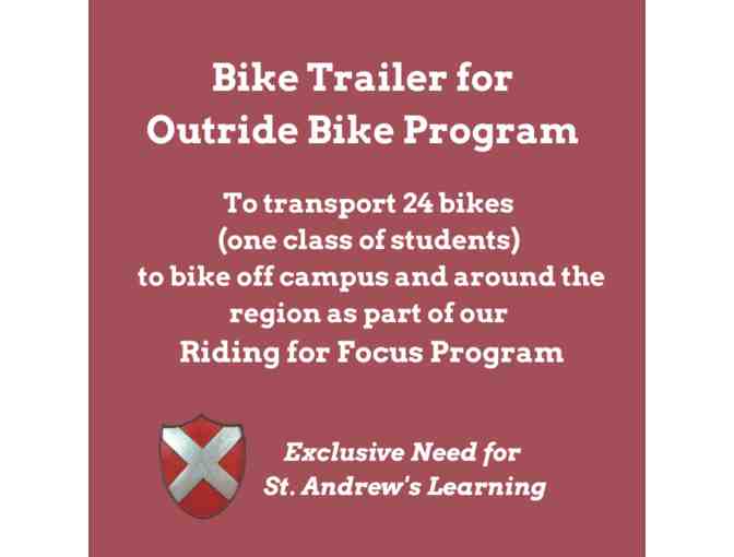 Bike Trailer for SAS Outride Riding for Focus Program - Photo 1