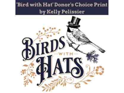 'Bird with Hat' Donor's Choice Framed Print (15x19)