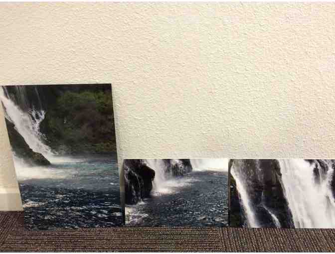 Mosaic Waterfall Photo Mounted on Metal