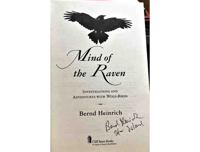 Signed Copy of 'Mind of the Raven' and Original Sketch by Bernd Heinrich