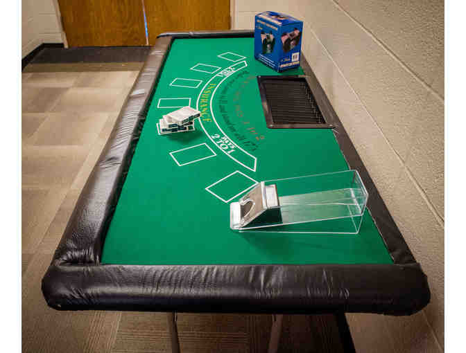 Blackjack Table with Folding Legs