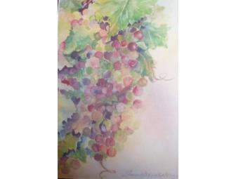 'Grapes Aglow' A watercolor by Sharon Daniels-Duerr