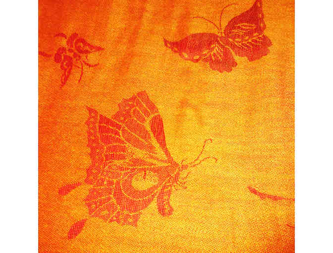 Lovely Pashmina Style Scarf/Shawl with Golden Butterfly Motifs