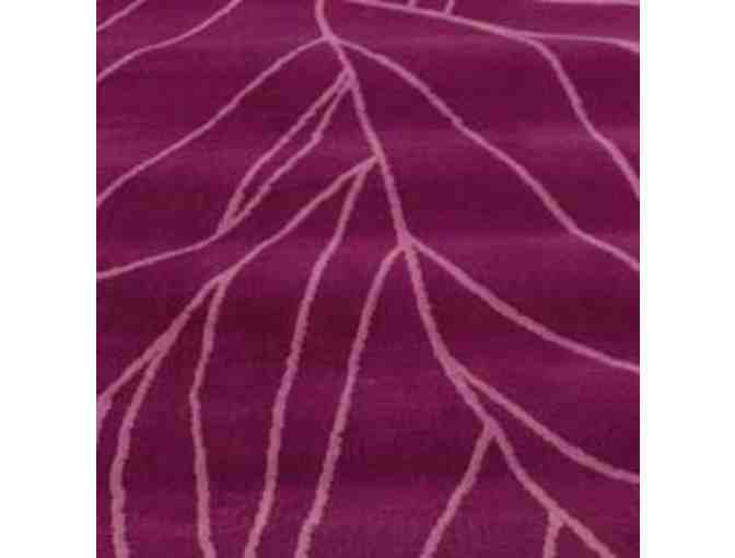 Ikea area rug with leafy pattern - Fuschia