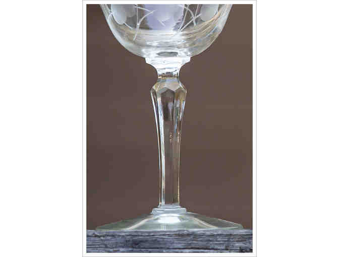 Crystal etched Drink/Wine Glasses (4)