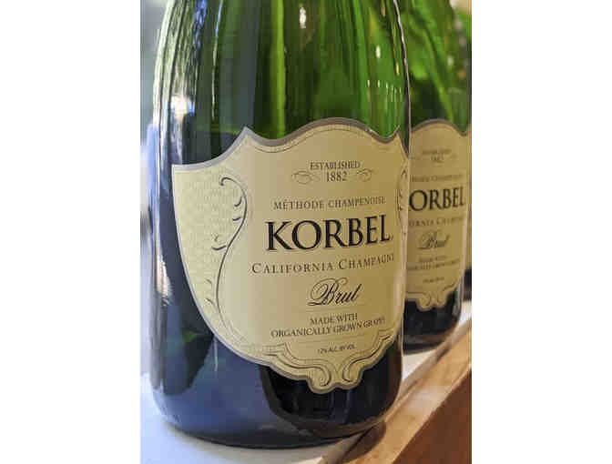 Korbel Organic Champagne Brut Lot #2 (3 Bottles) 2016 grapes/bottled 2018