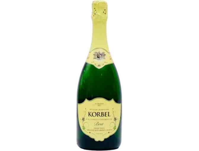 Korbel Organic Champagne Brut Lot #2 (3 Bottles) 2016 grapes/bottled 2018