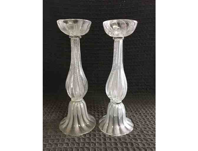 Baccarat Style Hand-Cut Crystal Vases